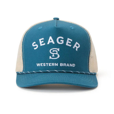 Branded Trucker Snapback- Blue