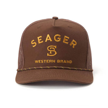 Branded Trucker Snapback- Brown