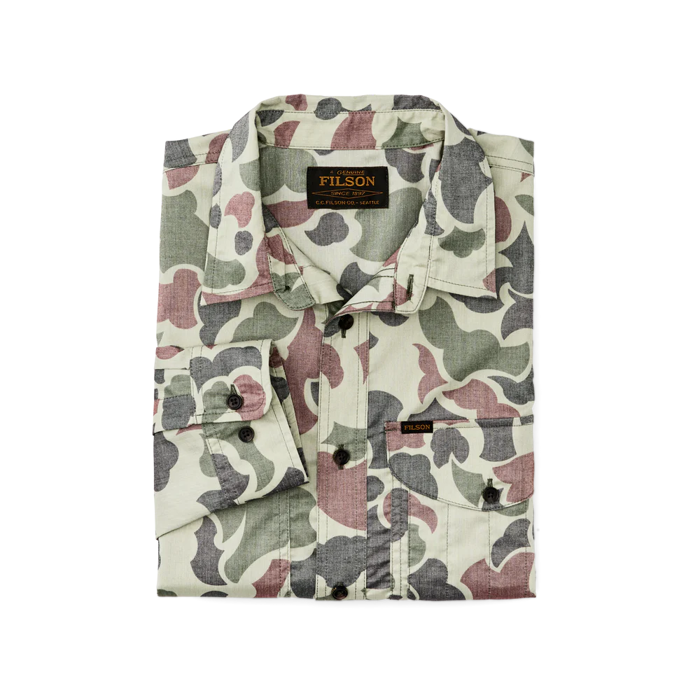 Twin Lakes Sport Shirt Long Sleeve- Shrub Camo