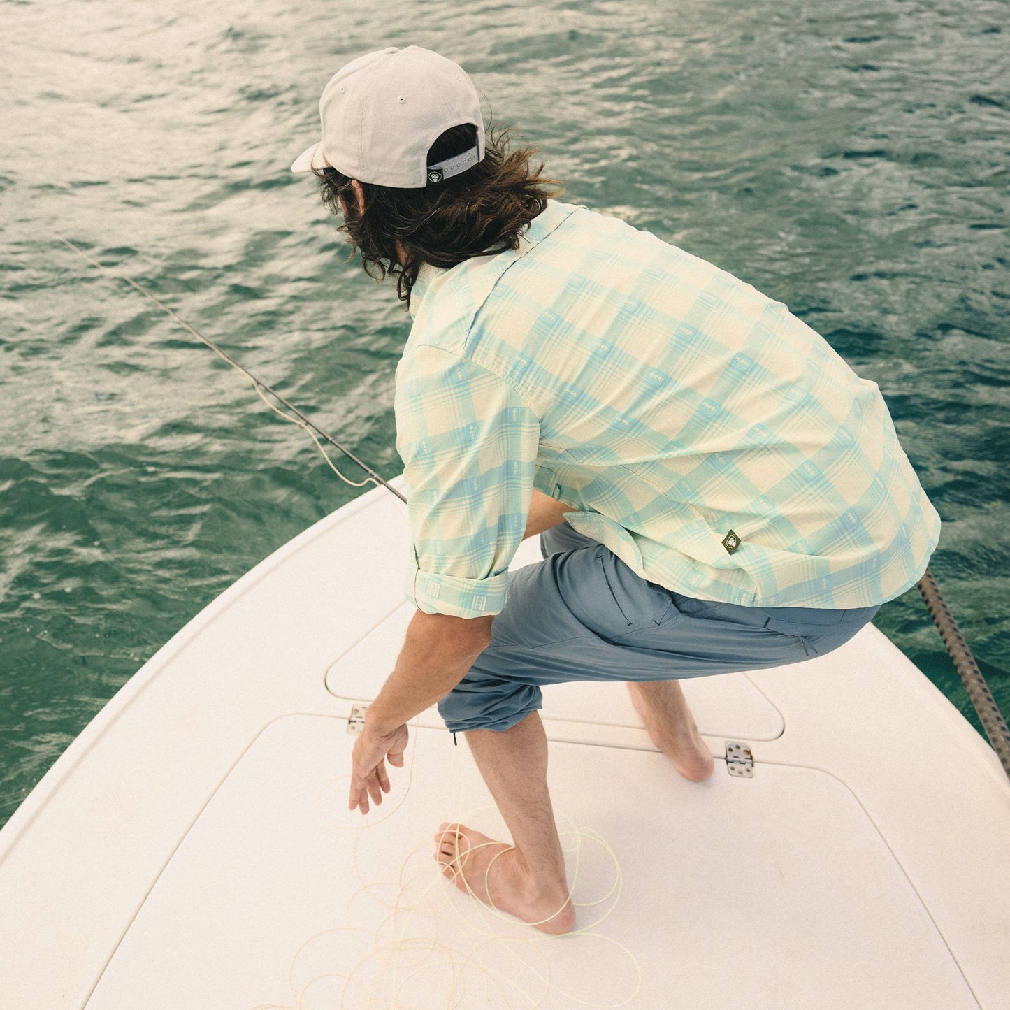 Matagorda Long Sleeve Shirt- Sheldon Dobby Plaid/Parchment