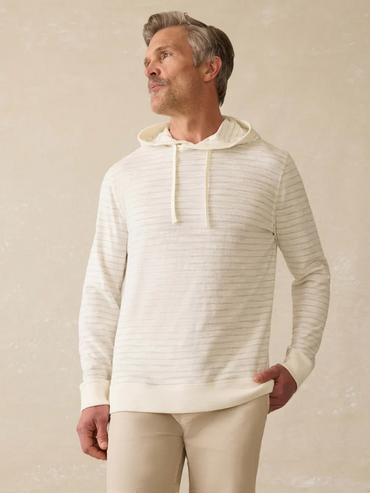 Sunwashed Slub Hoodie- Ivory Rock Stripe