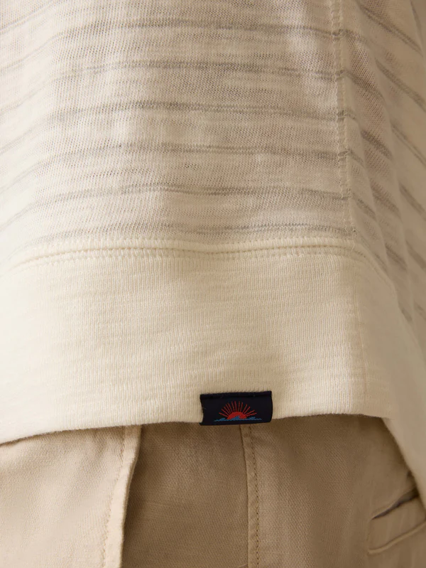 Sunwashed Slub Hoodie- Ivory Rock Stripe