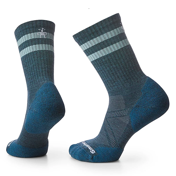 Athletic Stripe Crew- Twilight Blue