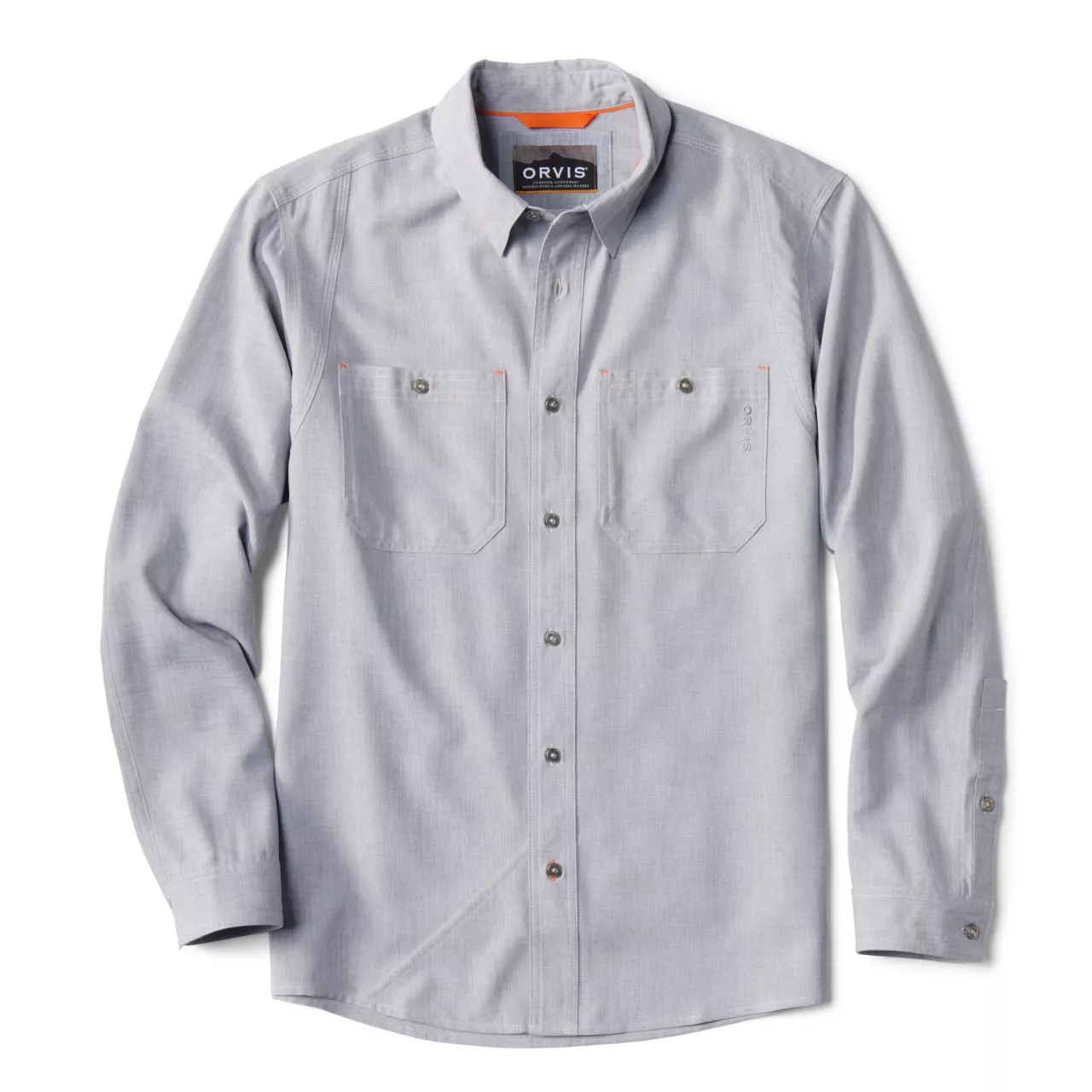 Tech Chambray Long Sleeve Work Shirt- Snow/Titanium