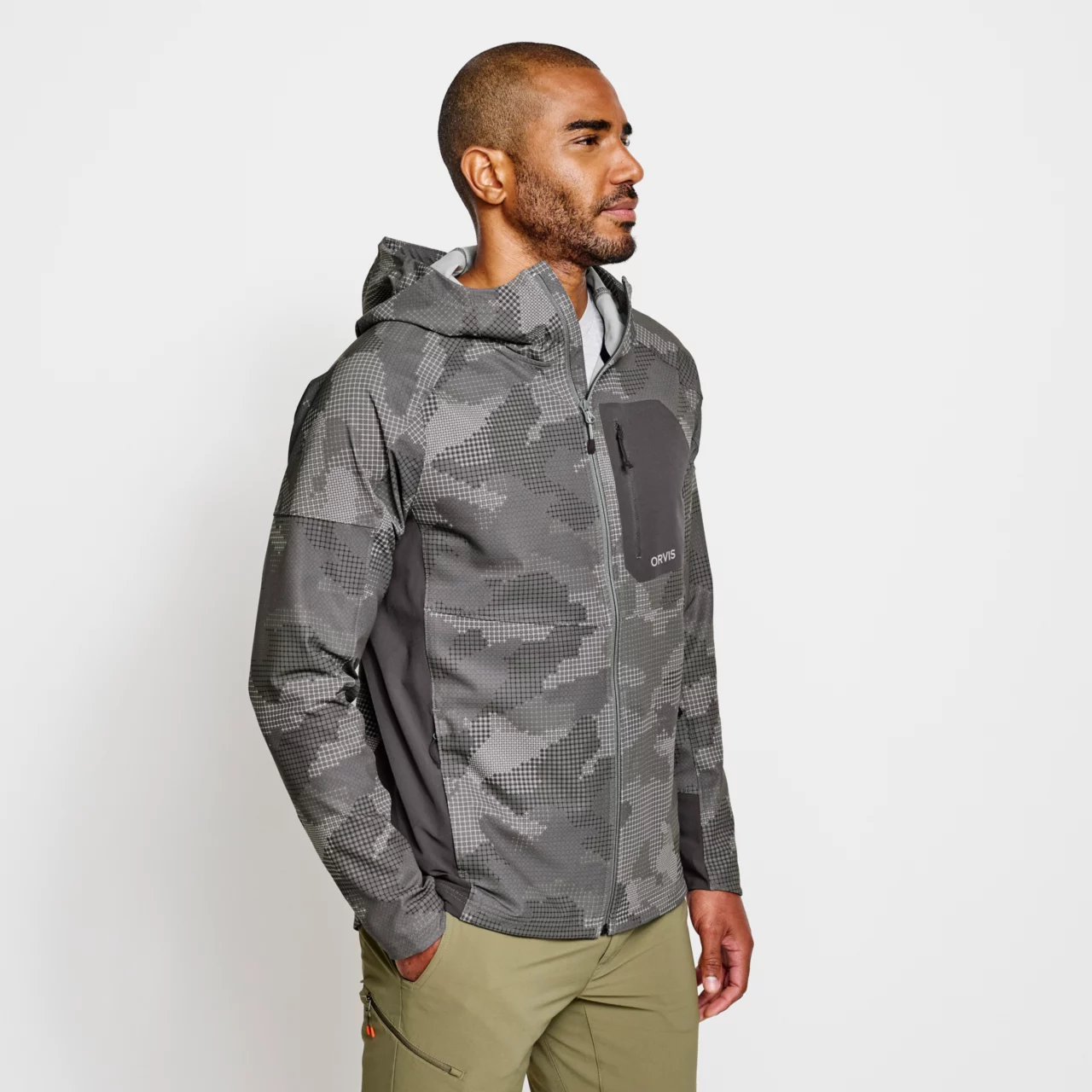 Pro LT Softshell Pullover- Steel Camo