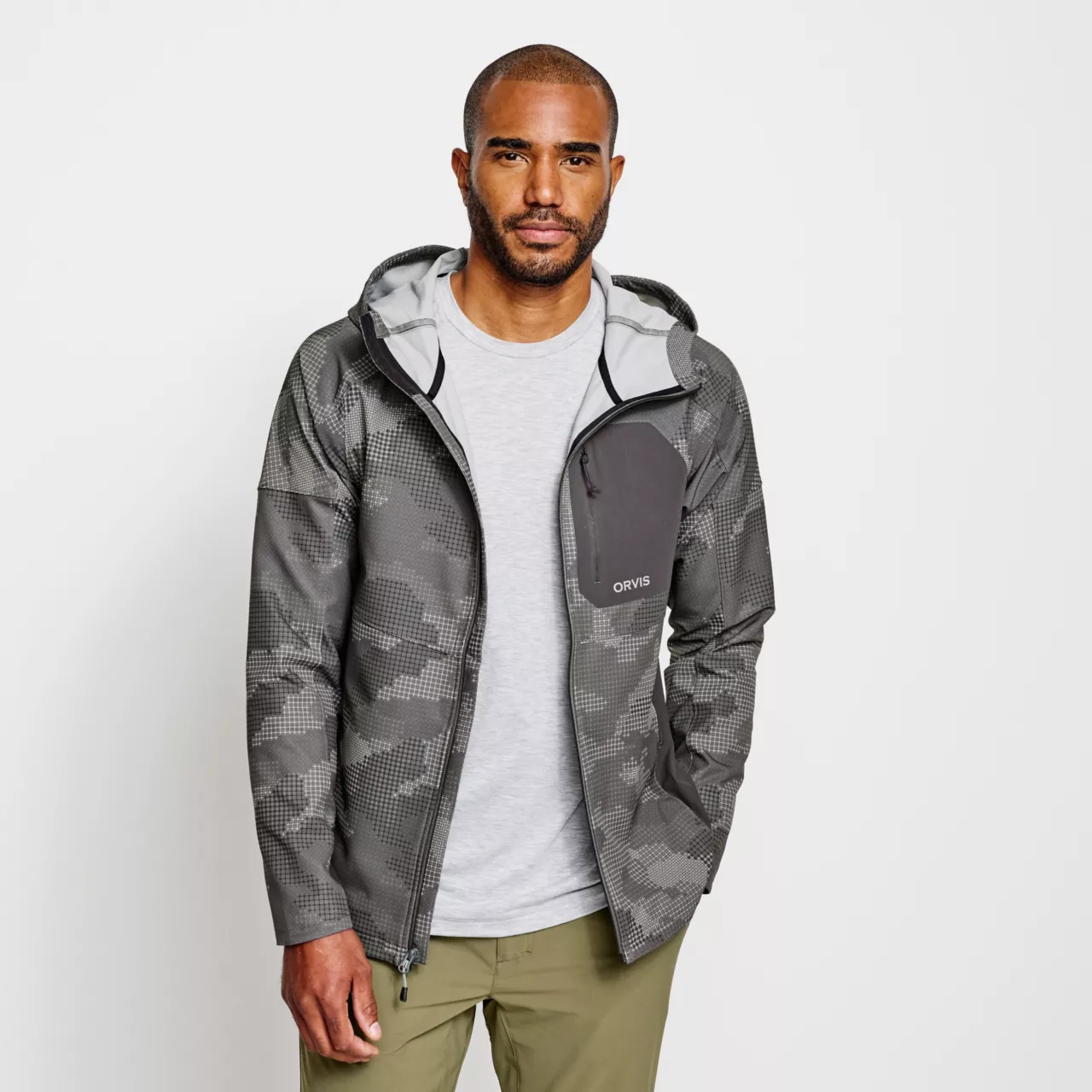 Pro LT Softshell Pullover- Steel Camo