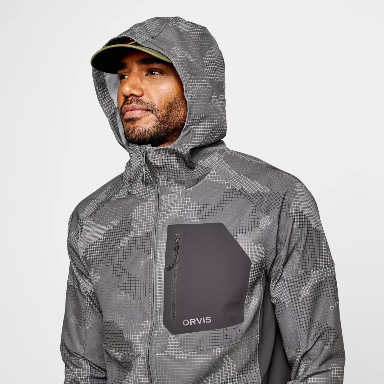 Pro LT Softshell Pullover- Steel Camo