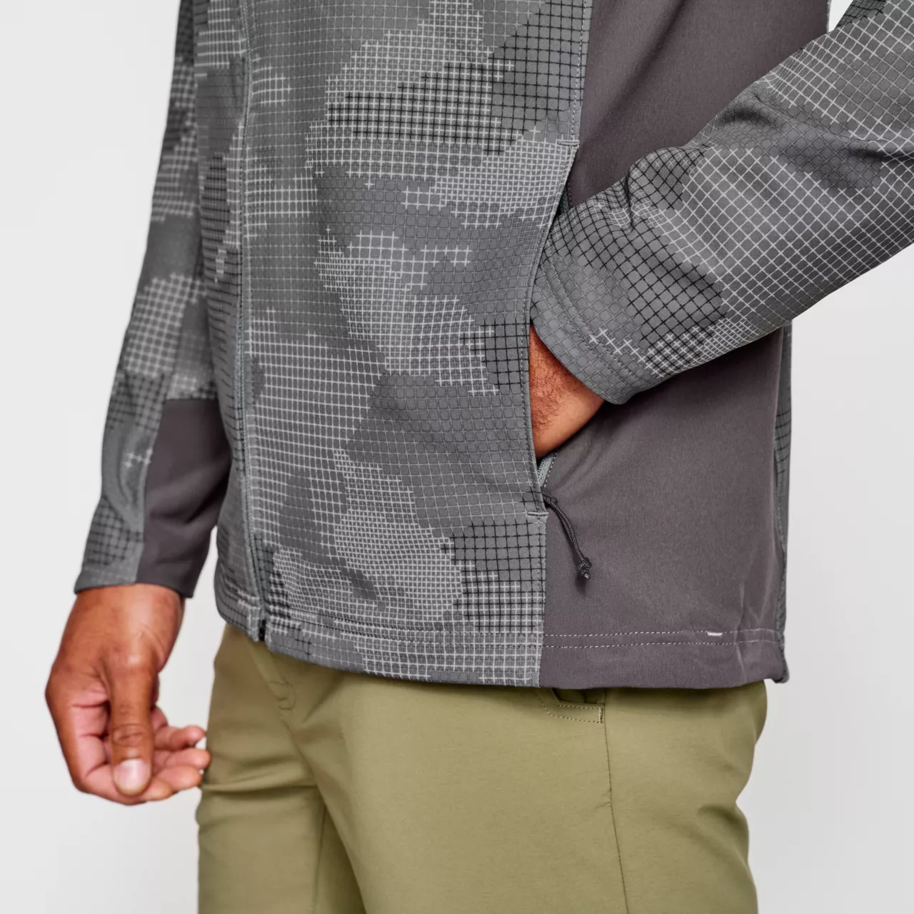Pro LT Softshell Pullover- Steel Camo