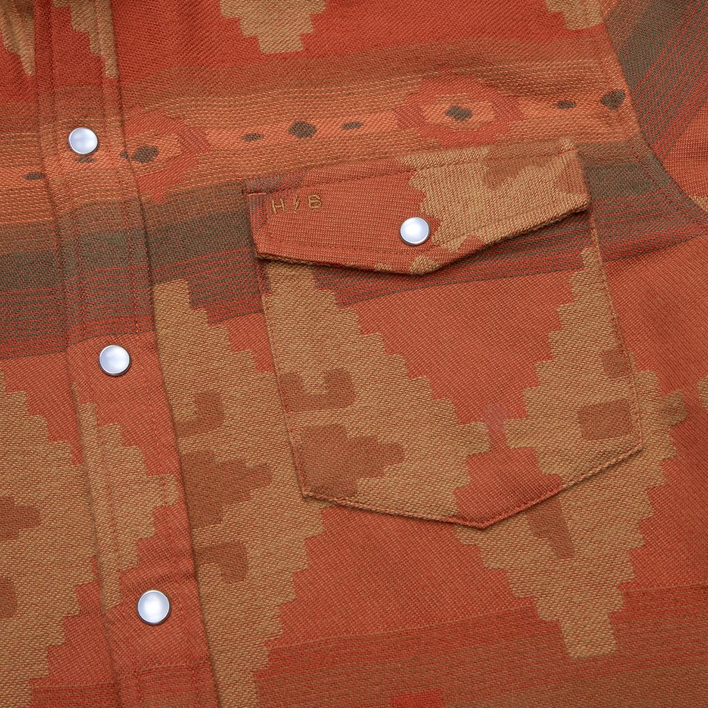 Sheridan Flannel- Mitla Motifs Terracotta