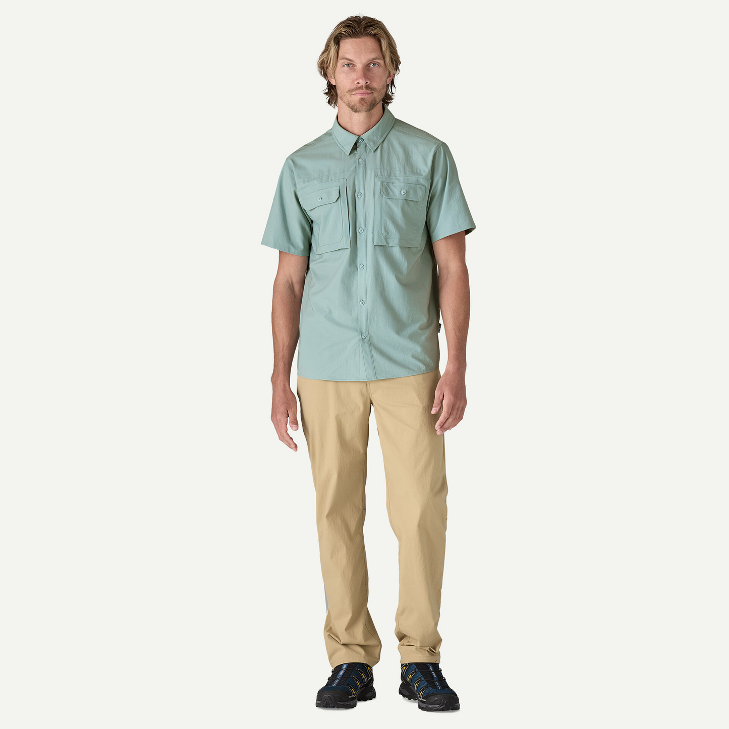 Self Guided Sun Short Sleeve Shirt-Thermal Blue