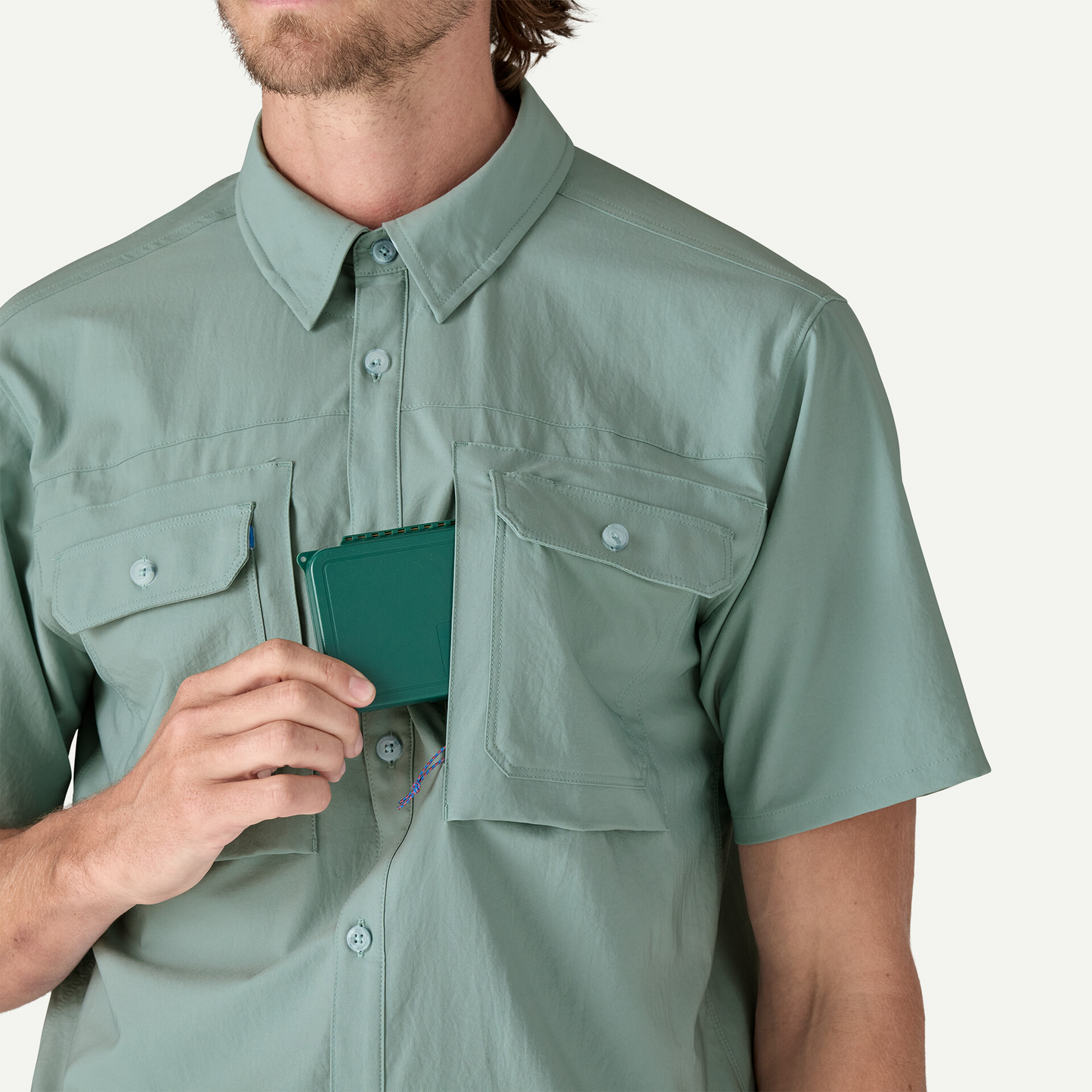 Self Guided Sun Short Sleeve Shirt-Thermal Blue