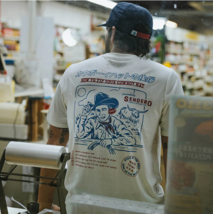 Tip Your Hat T-Shirt- Vintage White
