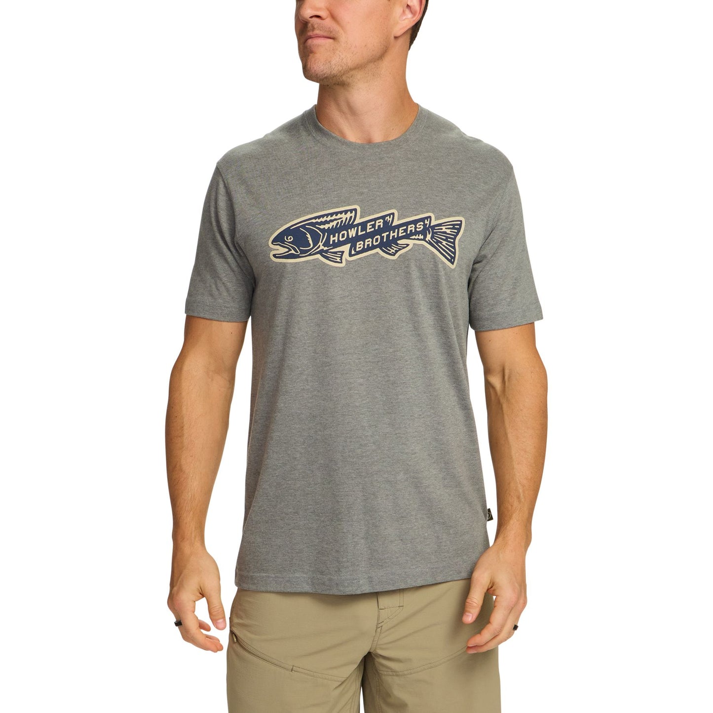 Trout Bolt T-Shirt- Athletic Grey Heather