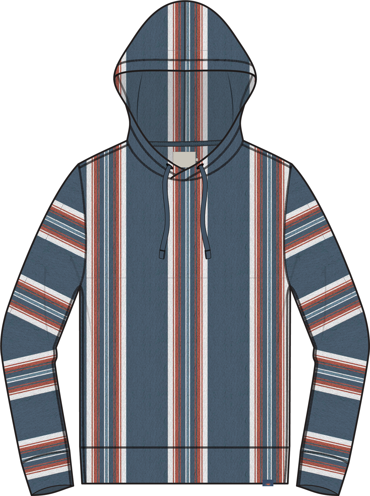 Legend Sweater Hoodie- Vintage Serape