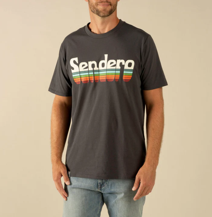 Retro Logo T-Shirt- Vintage Black/Spectrum