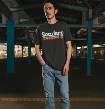 Retro Logo T-Shirt- Vintage Black/Spectrum