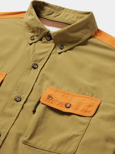 Lightweight Hunting Long Sleeve Shirt- Wheat/Blaze