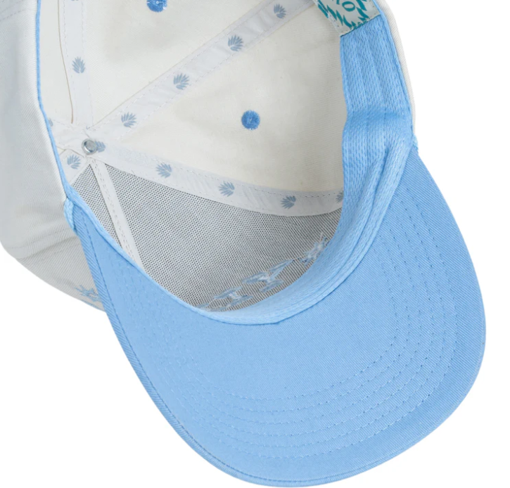 Yippee Ki Yay Hat- Cream/Light Blue