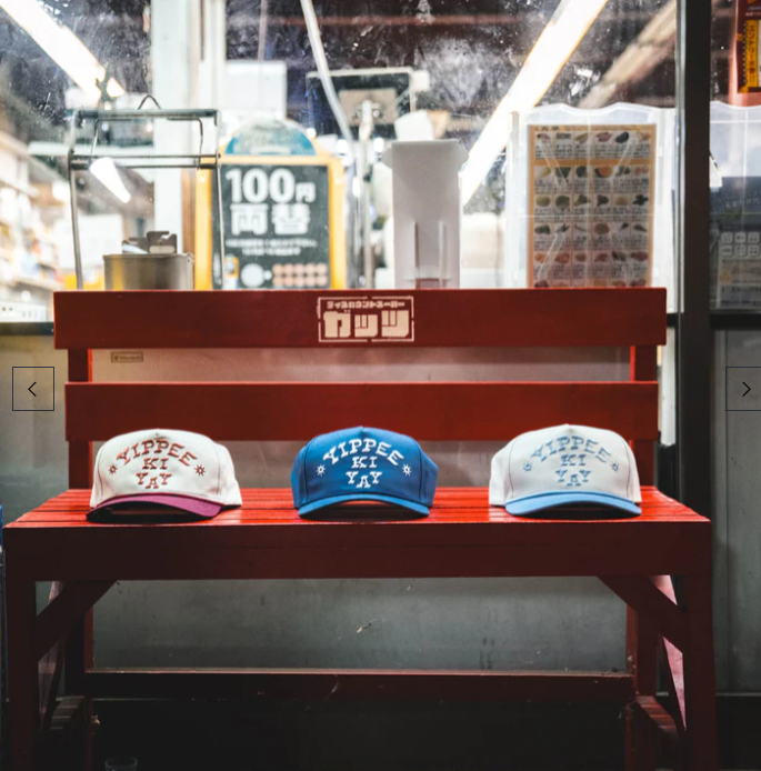 Yippee Ki Yay Hat- Cream/Light Blue