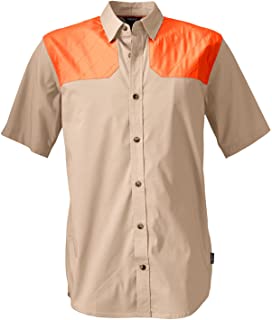 Short Sleeve Shooting Shirt- Sand/Blaze
