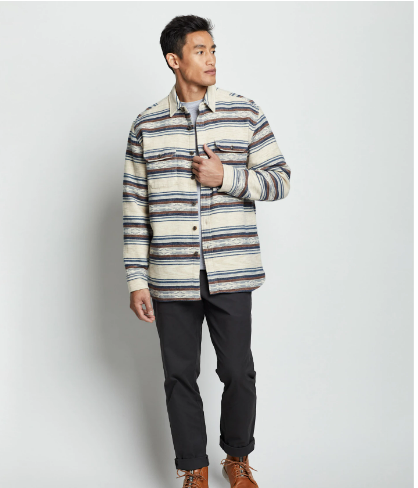 Driftwood Shirt- Tan Saltillo Stripe