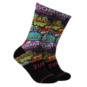 Printed Crew Sock- Boom Time