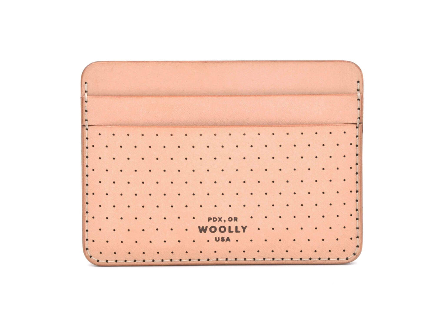 Leather Half Wallet- Perf'd