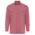 Relaxed Pearl Snap Long Sleeve Shirt- Crimson