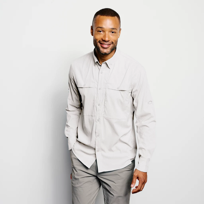 Open Air Caster Long Sleeve Shirt- White