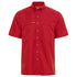 Relaxed MicroFiber Short Sleeve Shirt- Crimson