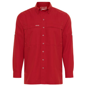 MicroFiber Long Sleeve Shirt- Crimson