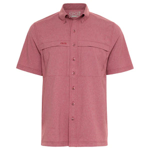 MicroTek Short Sleeve Shirt- Crimson