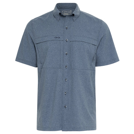 Relaxed MicroTek Short Sleeve Shirt- Deep Water