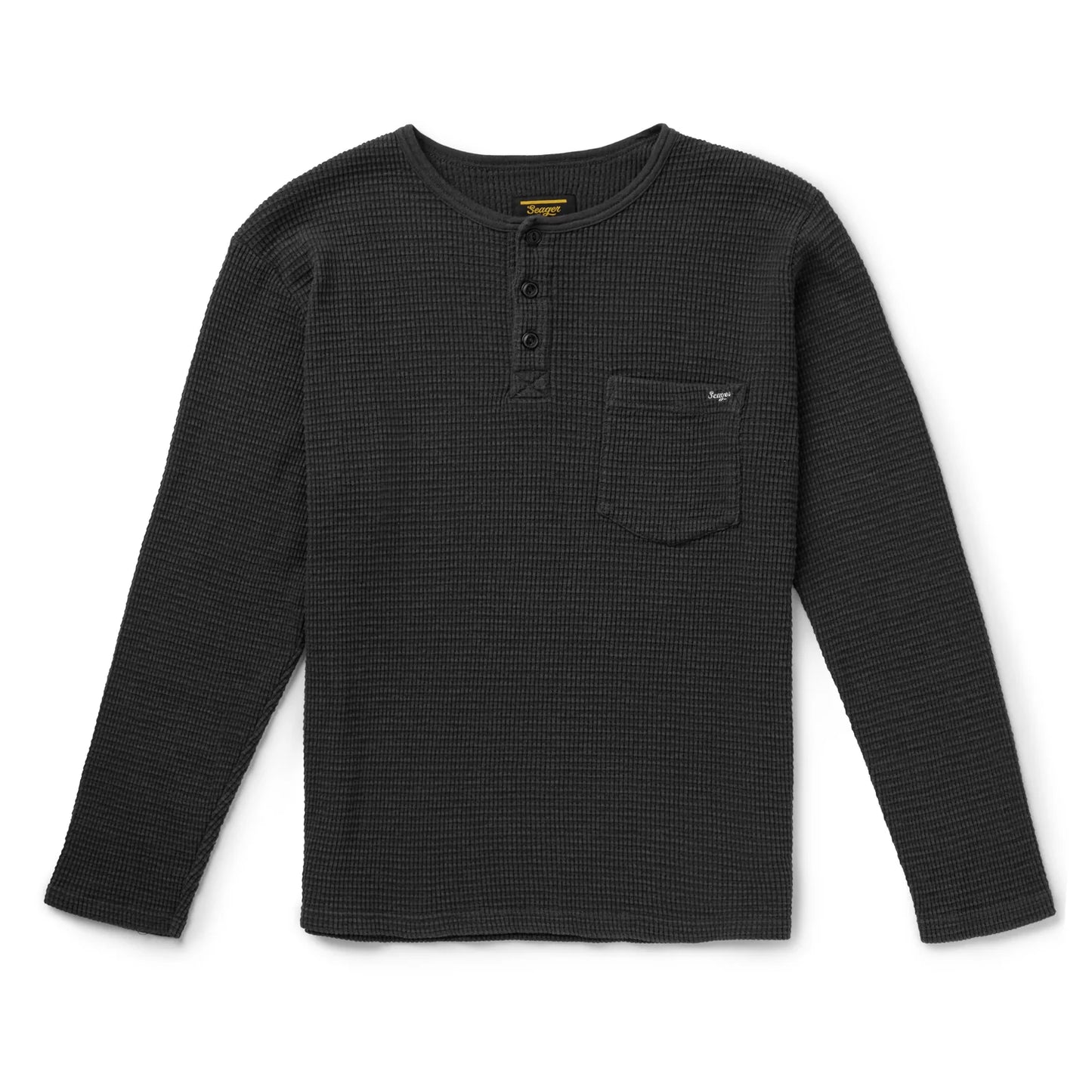 Sawpit Henley LS Thermal - Vintage Black