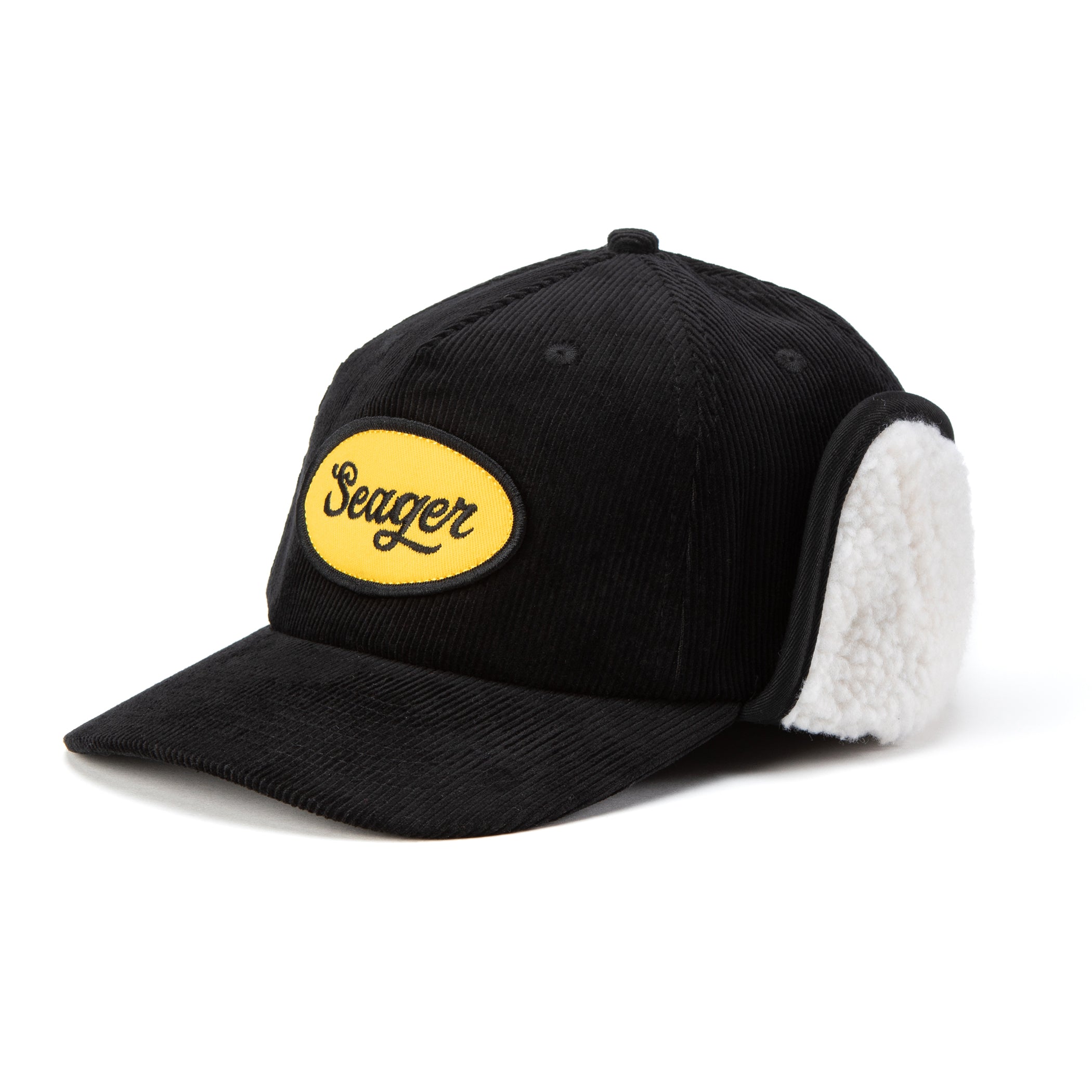 Russ Flapjack Corduroy Cap - Black/Yellow