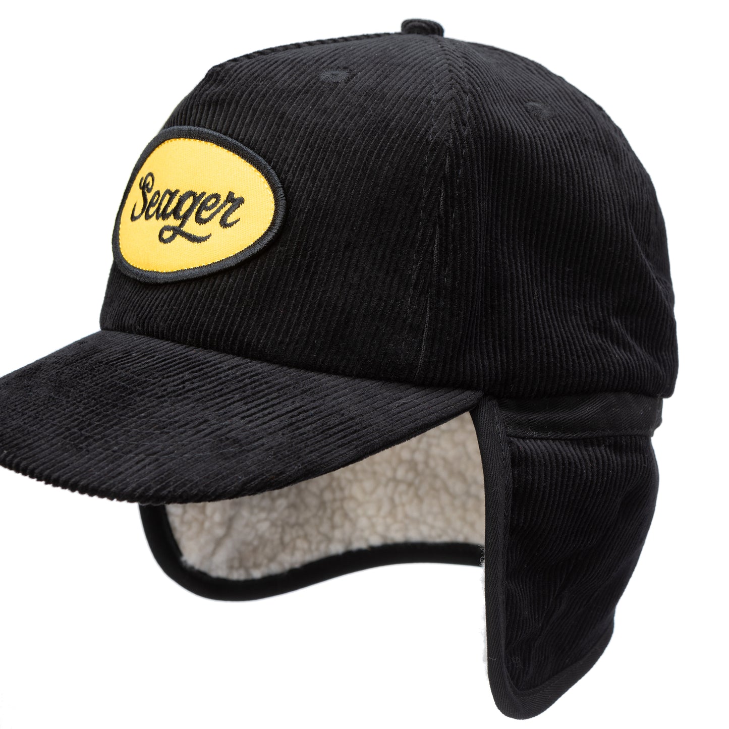 Russ Flapjack Corduroy Cap - Black/Yellow