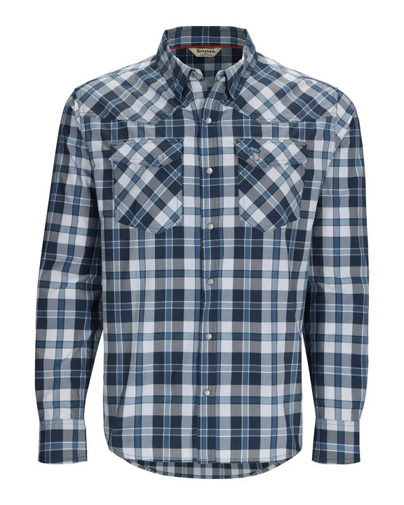 Brackett Long Sleeve Shirt- Backcountry Blue Plaid