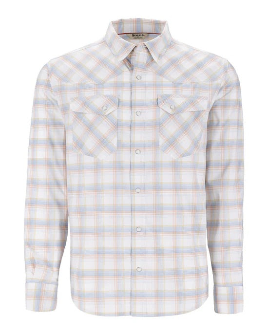 Brackett Long Sleeve Shirt- White Brackett