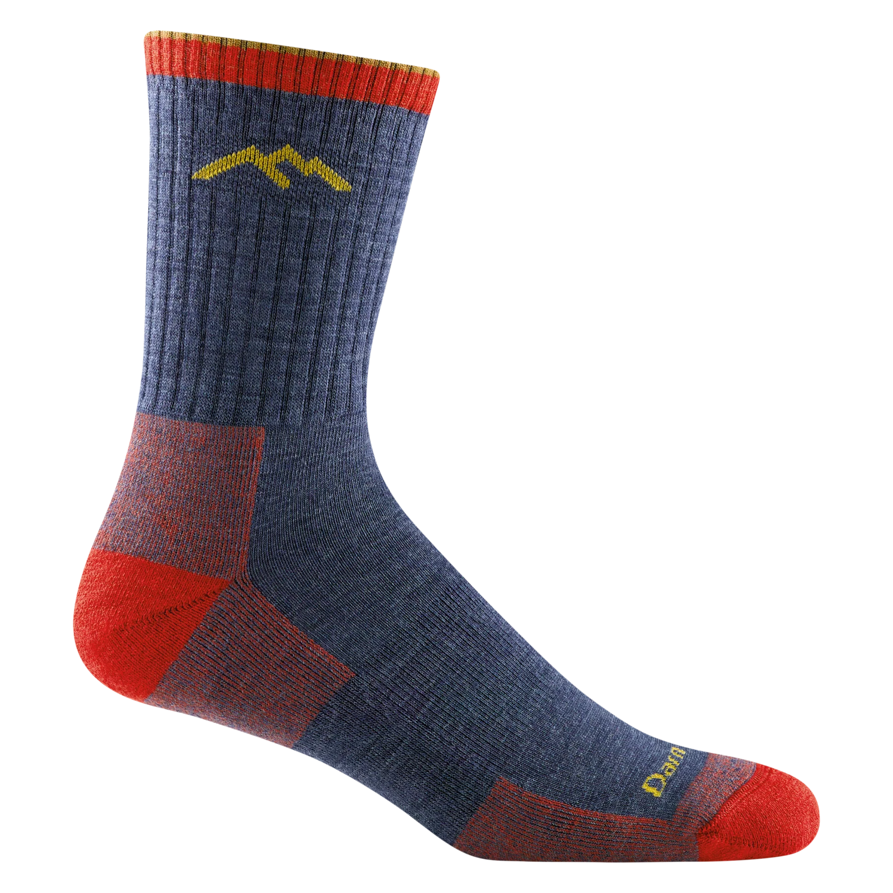 Hiker Micro Crew Midweight Hiking Socks- Denim