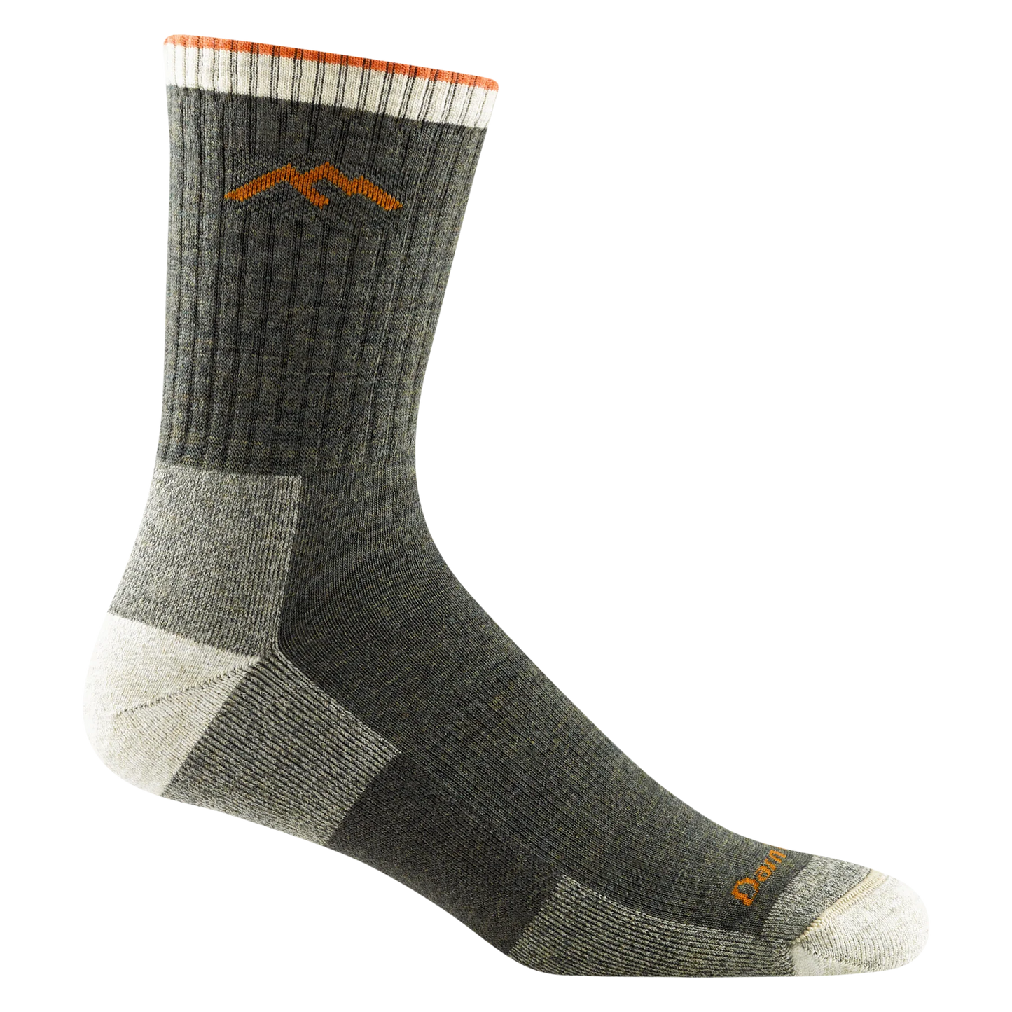 Hiker Micro Crew Midweight Hiking Socks- Olive