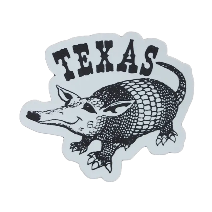 Texas Armadillo Sticker