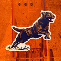 Chocolate Lab Dog Sticker