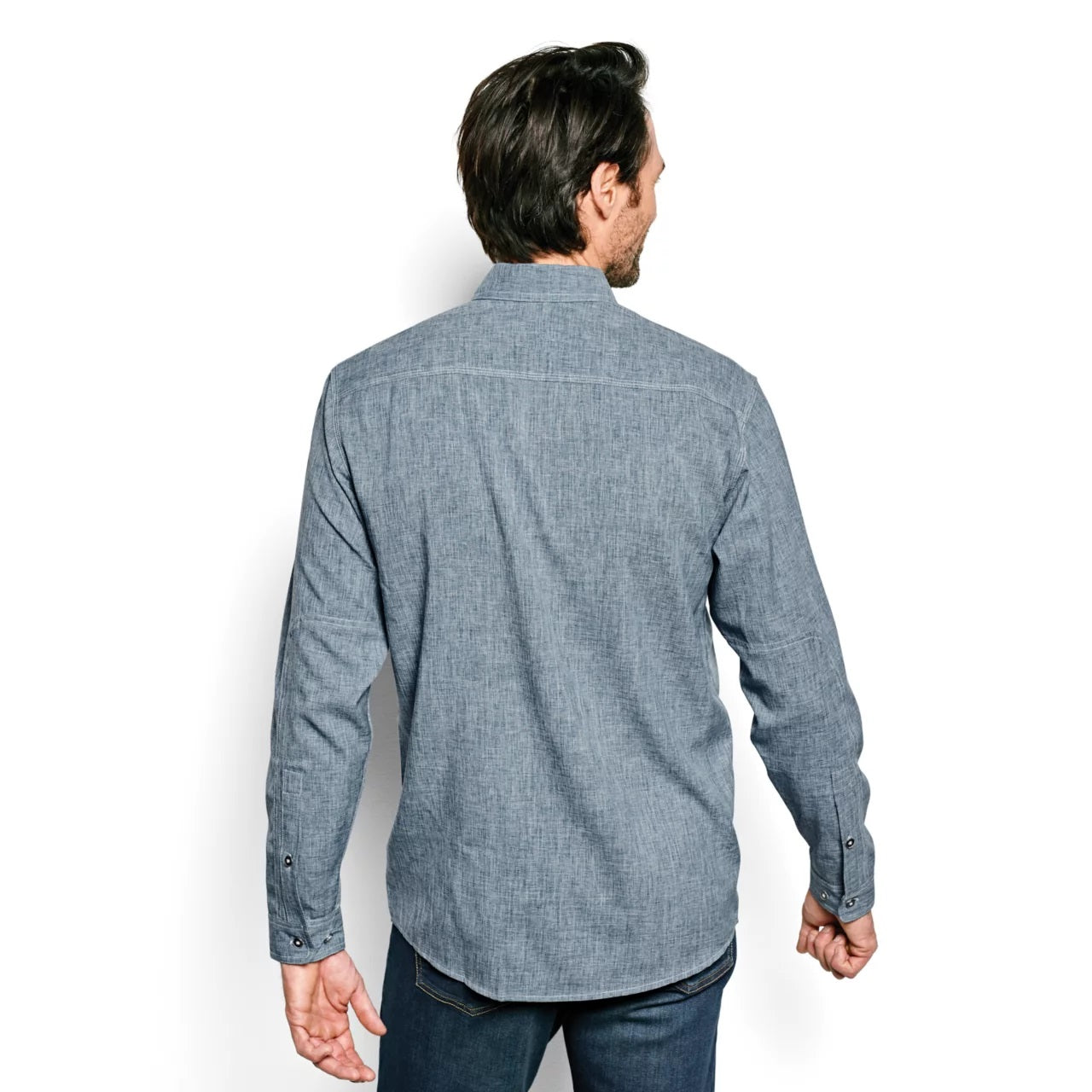 Tech Chambray Long Sleeve Work Shirt- Blue Chambray