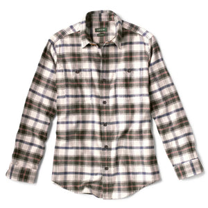 Perfect Flannel Shirt- Olive/Cream