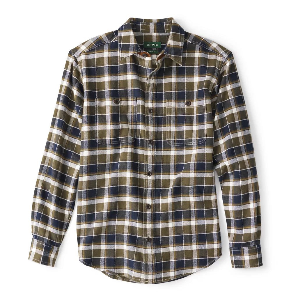 Perfect Flannel Shirt- Dark Navy/Tarragon