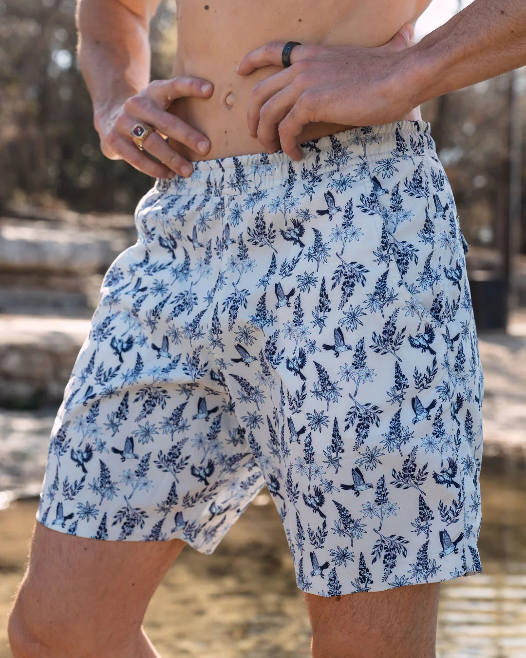 Waterloo Swim Shorts 7.5"- Blue Bonnet