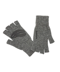 Wool Half Finger Mitt - Steele