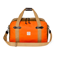 Tin Cloth Medium Duffle Bag - Dark Tan/Flame