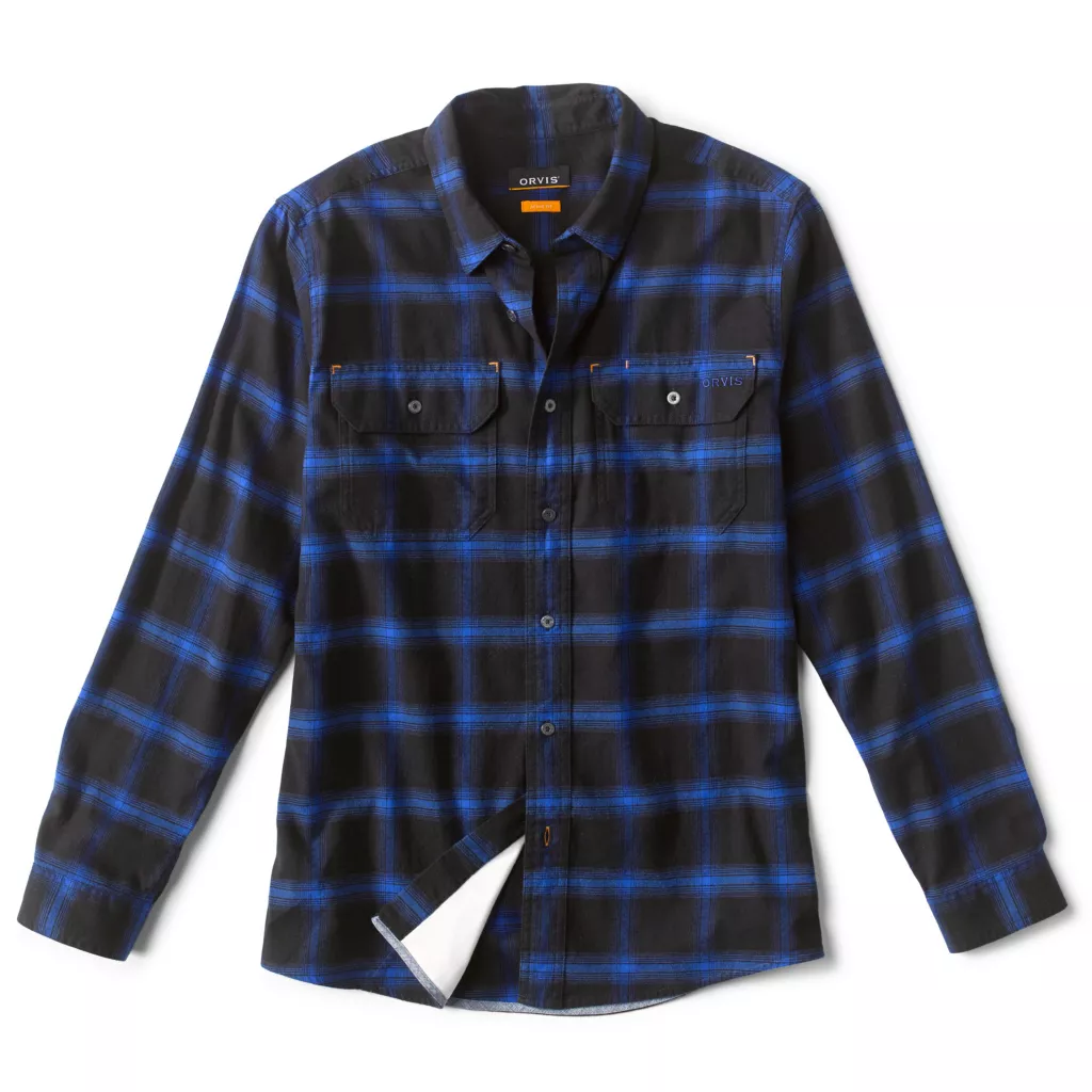 Flat Creek Tech Flannel- True Blue/Black