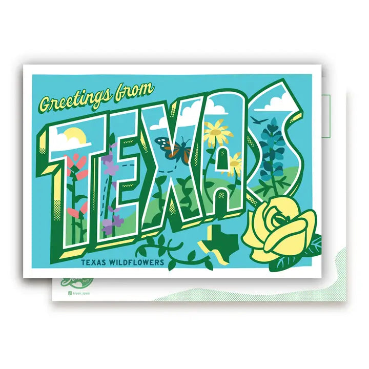 TX Wildflowers Postcard